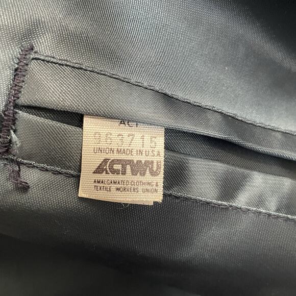 Vintage West Wind Jacket Men Sz Large Blue Snap Button Bomber Varsity USA Satin - Picture 7 of 7